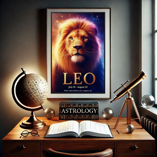 Leo, Lejona Zodiac Celestial Poster (Skapare uppladdad)