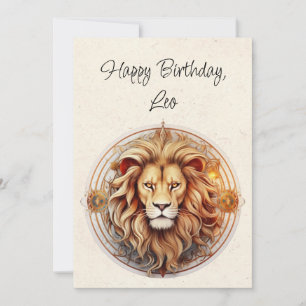 Leo Lejont zodiac - minimalistiskt födelsedag med