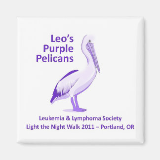 Leo Lila Pelicans Magnet