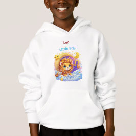 Leo Little Star Zodiac Kids Hoodie Pullover T Shirt