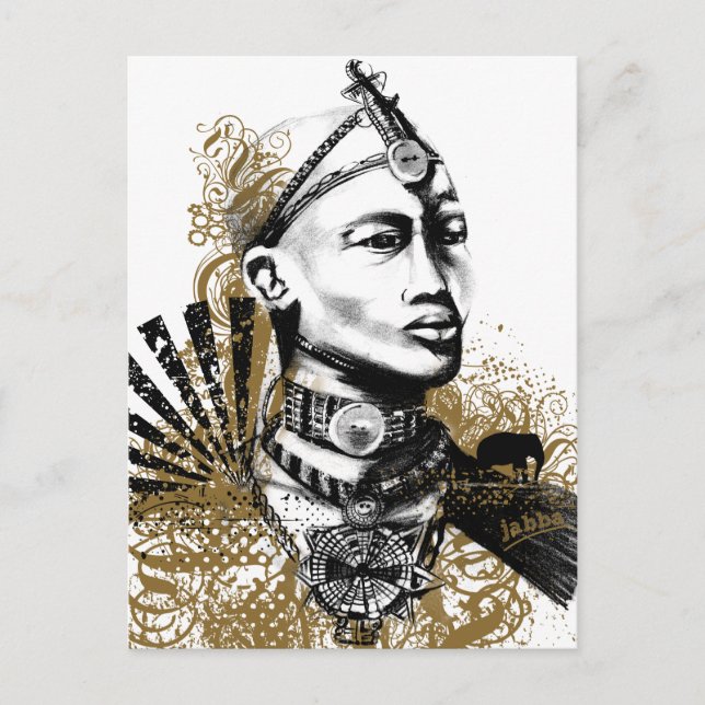 Leo Maasai man Vykort (Framsida)