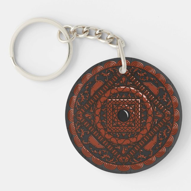 Leo Mandala Acrylic Keychain (Framsidan)