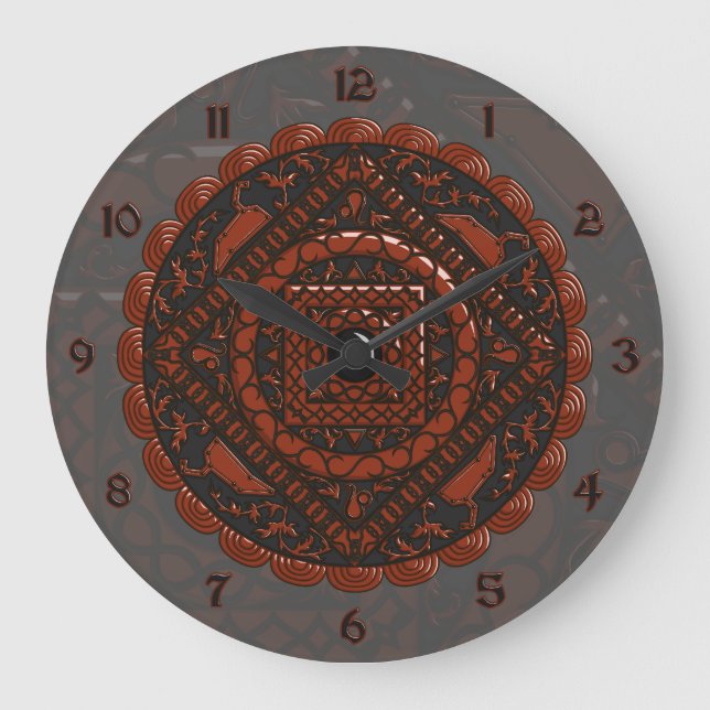 Leo Mandala Clock Stor Klocka (Framsida)