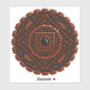 Leo Mandala Contour Sticker Klistermärken