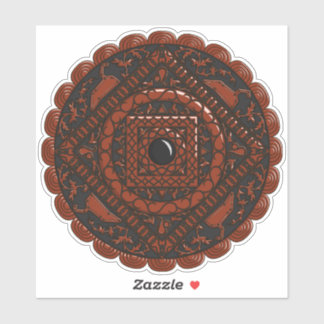 Leo Mandala Contour Sticker Klistermärken