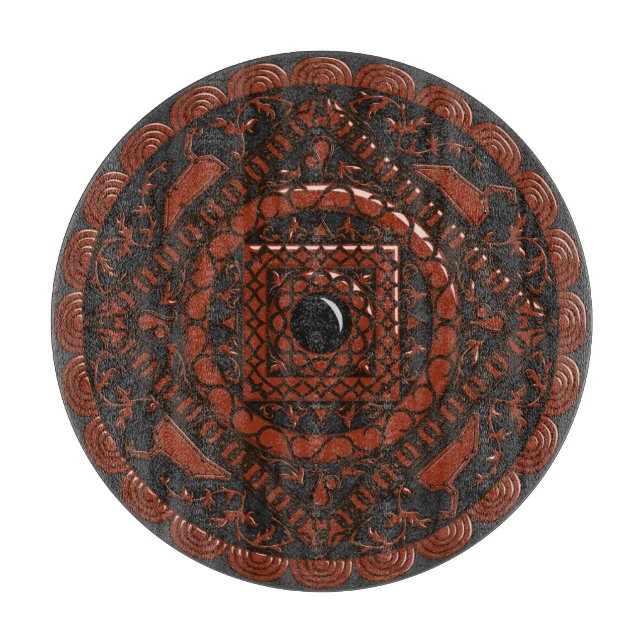 Leo Mandala Glass Caking Board (Framsidan)