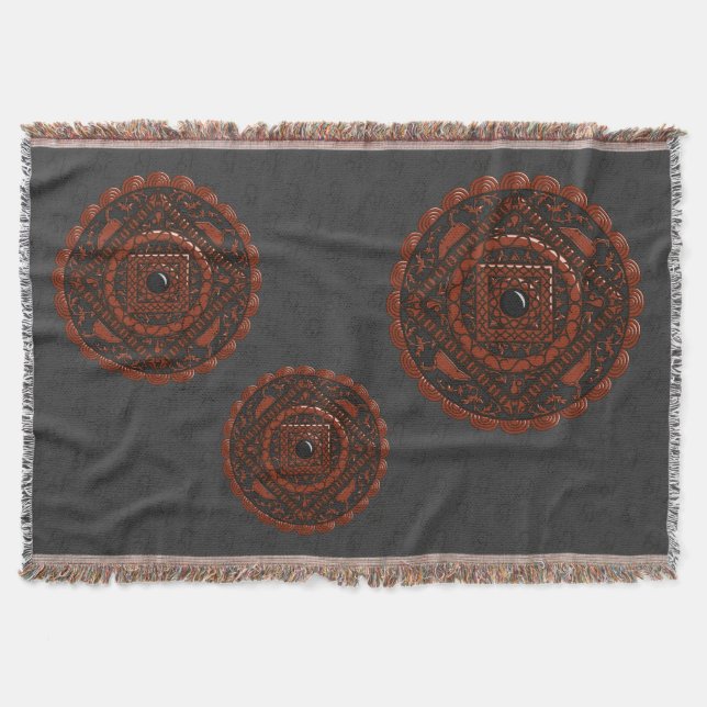 Leo Mandala kastfilt Filt (Framsidan)