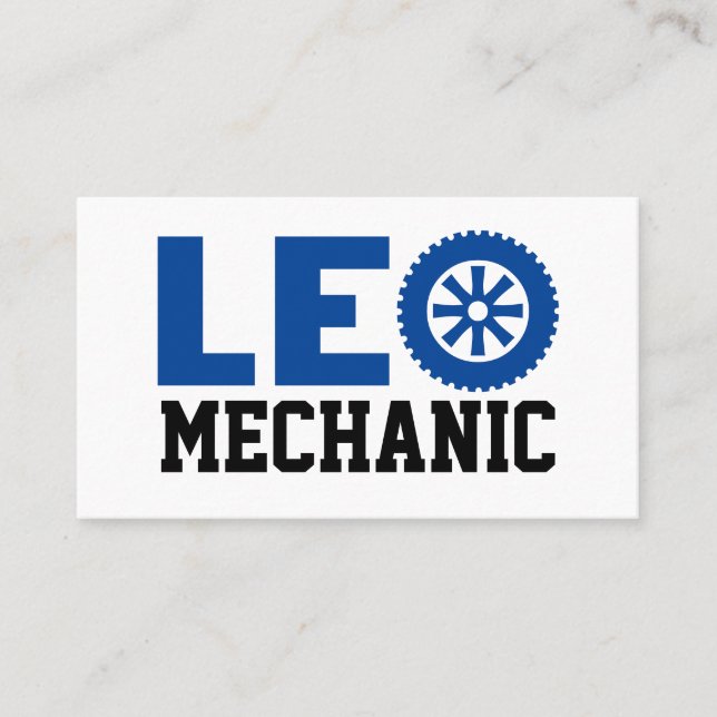 Leo Mechanic Affärskort Visitkort (Framsida)
