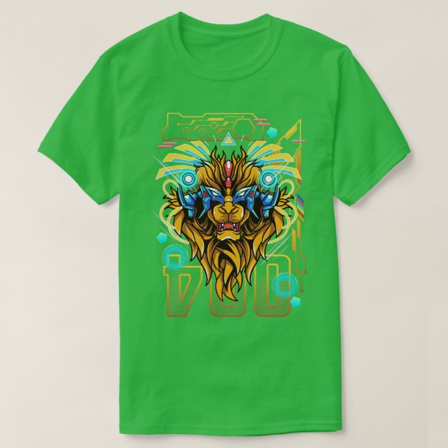Leo Mechanical Lejon Horoscope Zodiac Sign T Shirt (Design framsida)