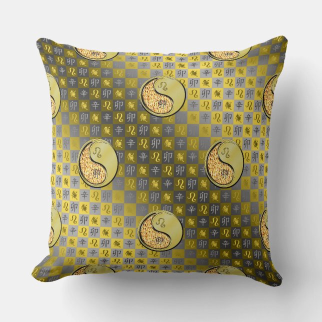 Leo & Metal Rabbit Throw Pillow Kudde (Framsida)