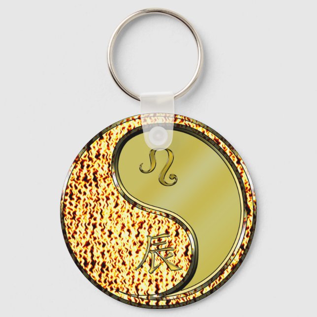 Leo & Metall Dragon Nyckelring (Framsida)