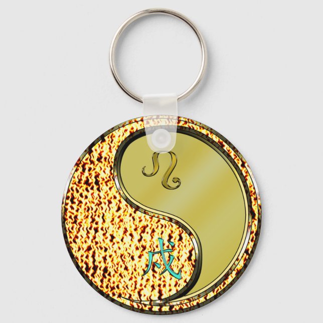 Leo & Metall Hund Nyckelring (Framsida)