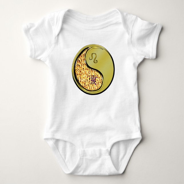 Leo & Metallgalt T Shirt (Framsida)