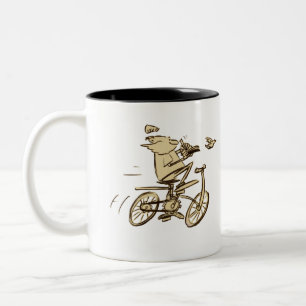 leo på cykelmuggen Två-Tonad mugg