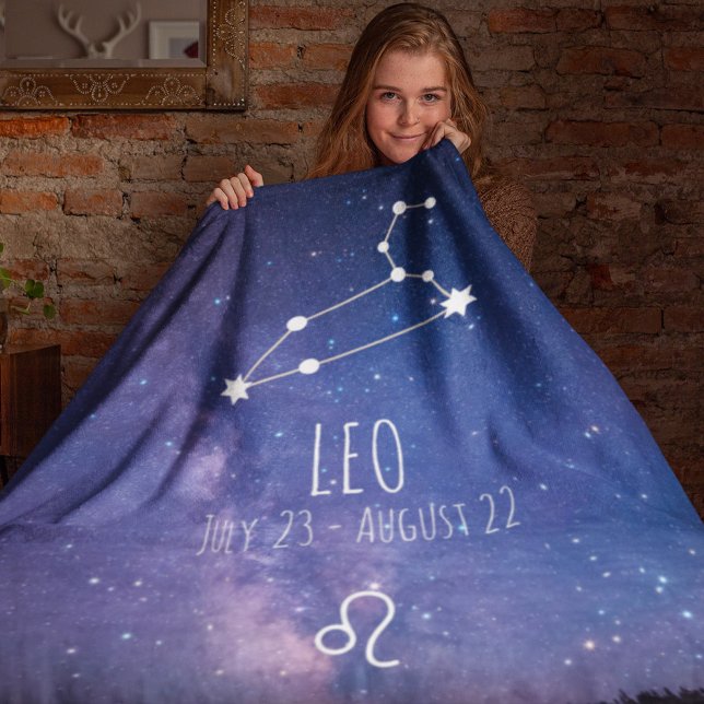 Leo | Personlig Zodiac Constellation Fleecefilt (Skapare uppladdad)
