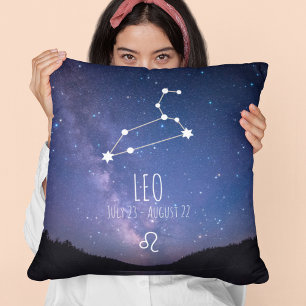 Leo Personlig Zodiac Constellation Kudde