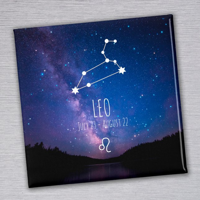 Leo | Personlig Zodiac Constellation Magnet (Skapare uppladdad)