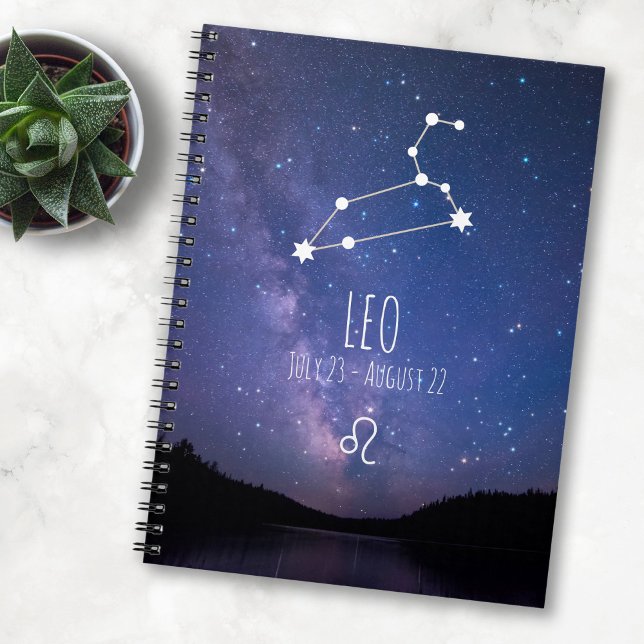 Leo | Personlig Zodiac Constellation Notebook Anteckningsbok (Skapare uppladdad)