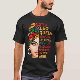 Leo Queen My People Skills Birthday Zodiac Horosco T Shirt