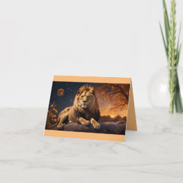 Leo Radiant Roar - Grattis på födelsedagen Kort
