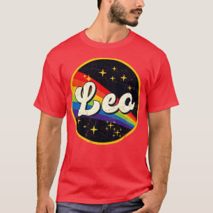 Leo Rainbow in Space Vintage GrungeStyle T Shirt