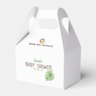 Leo Safari Baby Shower Jungle Favor Boxes Presentaskar