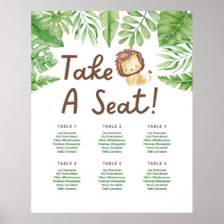 Leo Safari Baby Shower Poster