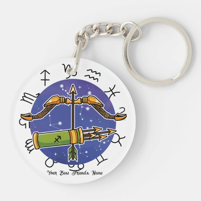 Leo Sagittarius Acrylic Keychain (Baksidan)