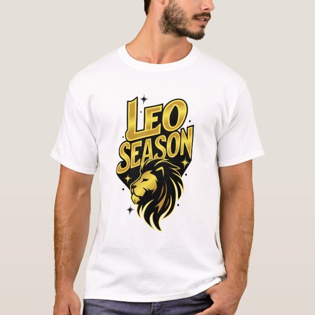 Leo Season Astrology Pride Zodiac Lejon T Shirt (Framsida)