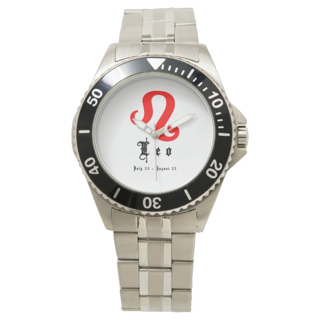 Leo Sign Astrology Zodiac Armbandsur (Framsida)