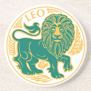 Leo Sign för Zodiac på en Underlägg