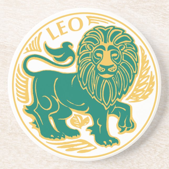 Leo Sign för Zodiac på en Underlägg (Framsidan)