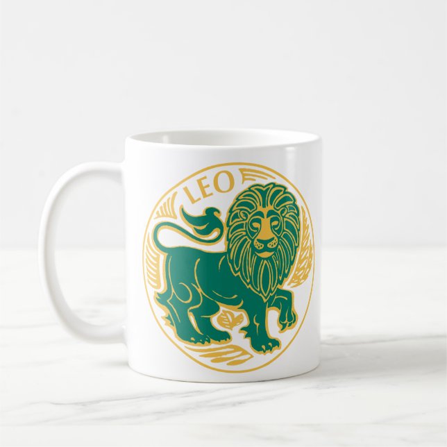 Leo Sign of the Zodiac Kaffemugg (Vänster)