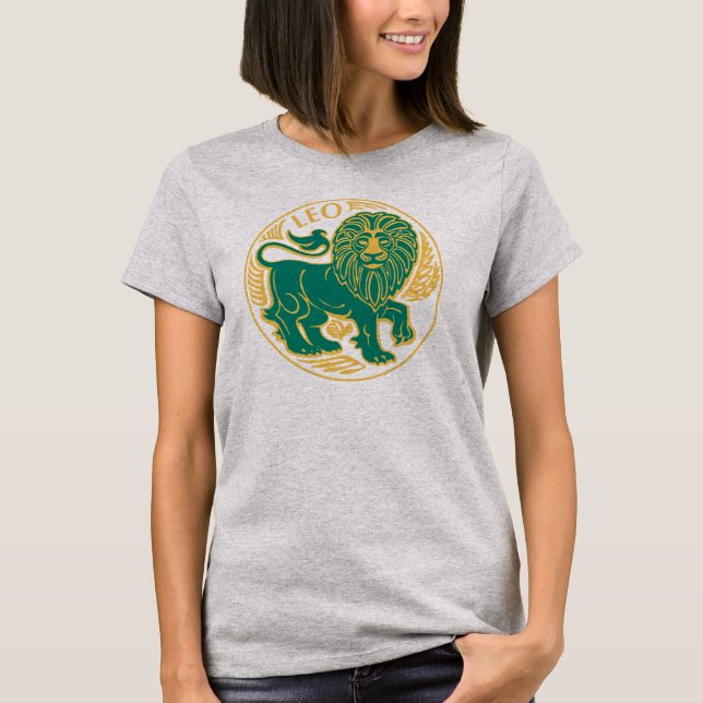 Leo Sign of the Zodiac T Shirt (Framsida)