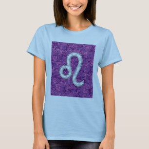 Leo Sign on Rosa Fuchsia Digital Camouflage T-shirt