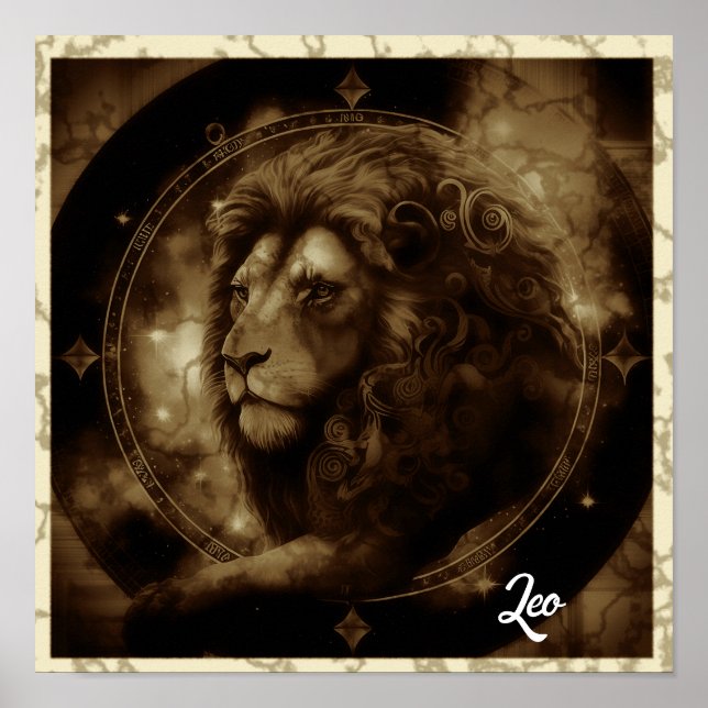 Leo Sign Wall Art Poster (Framsidan)
