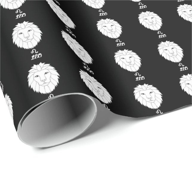Leo Silhouette Wrapping Papper Presentpapper (Rullad Hörn)