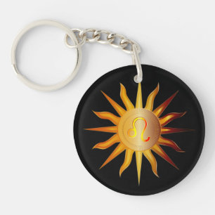 Leo Sol brandskylt Birth Month Red & Guld