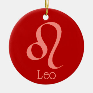 Leo Sol Sign Zodiac Symbol Julgransprydnad Keramik