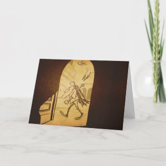 Leo som går - hälsningkort (förbigå), kort