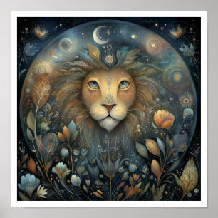Leo Stjärntecken Astrologi Celestial Poster