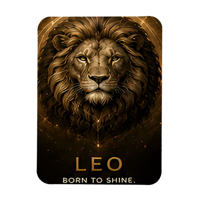 Leo Stjärntecken Lejon Celestial Astrologi Symbol Magnet (Vertikal)