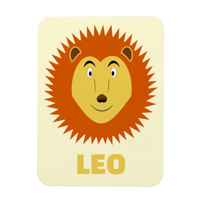 Leo Stjärntecken Lejon Födelsedag Anpassad Magnet (Vertikal)