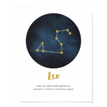Leo stjärntecken print
