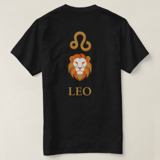 Leo Stjärntecken Royal Guld Minimalistisk T Shirt