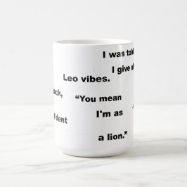 Leo Stjärntecken Snabb Text för Vardaglig Användni Kaffemugg
