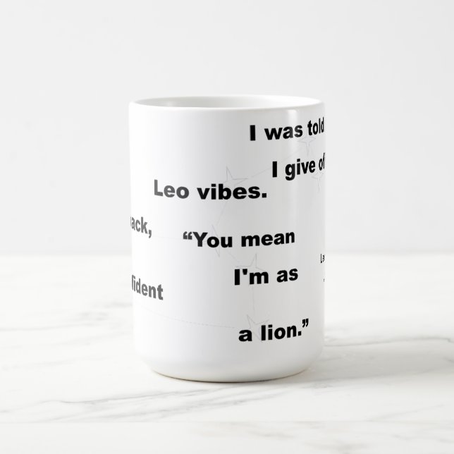 Leo Stjärntecken Snabb Text för Vardaglig Användni Kaffemugg (Center)