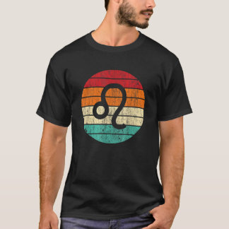 Leo Stjärntecken Vintage Sol Circle Distress Zodia T Shirt
