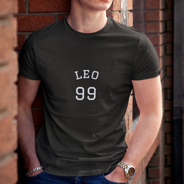Leo | Svart födelsedag T Shirt (Skapare uppladdad)