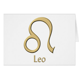 Leo symbol hälsningskort